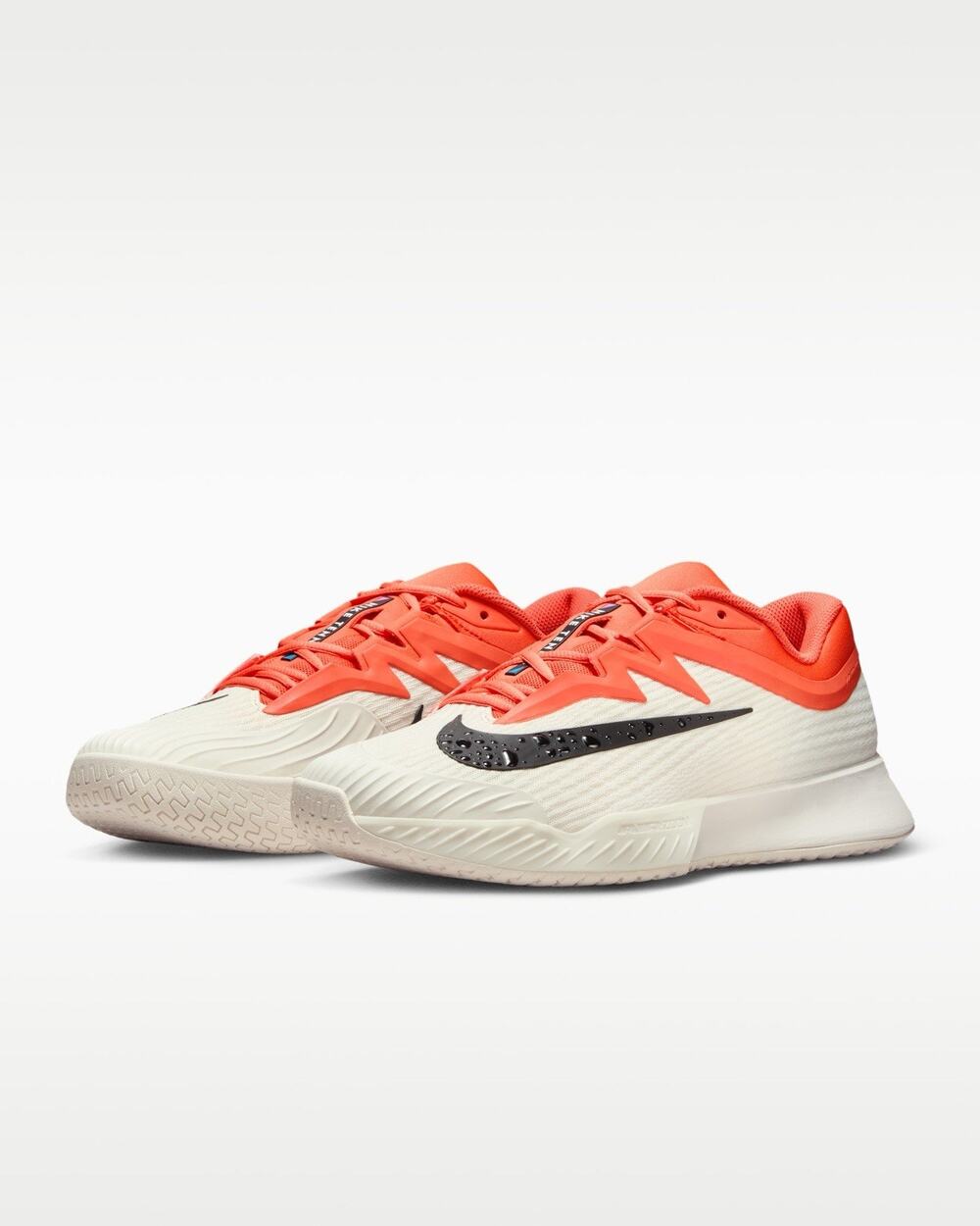 Nike Vapor Pro 3 Men’s 12 Tennis Shoes Sail Turf Orange IB6558-100 NEW